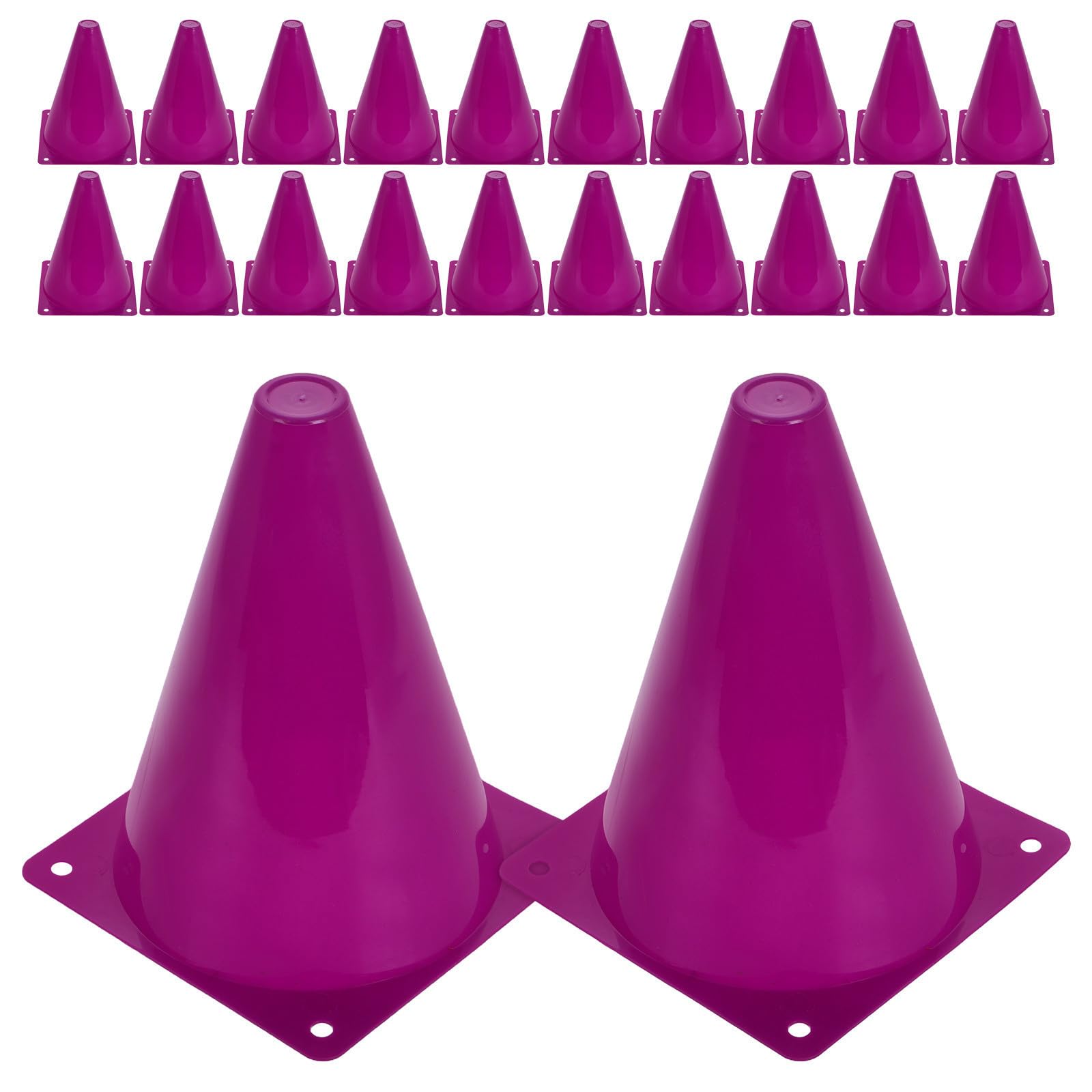 Beaupretty 40 Piezas Conos de Entrenamiento de Fútbol de Plástico Púrpura para Agilidad y Práctica Deportiva, Diseño Versátil y Uso en Entrenamiento Interiores y Exteriores
