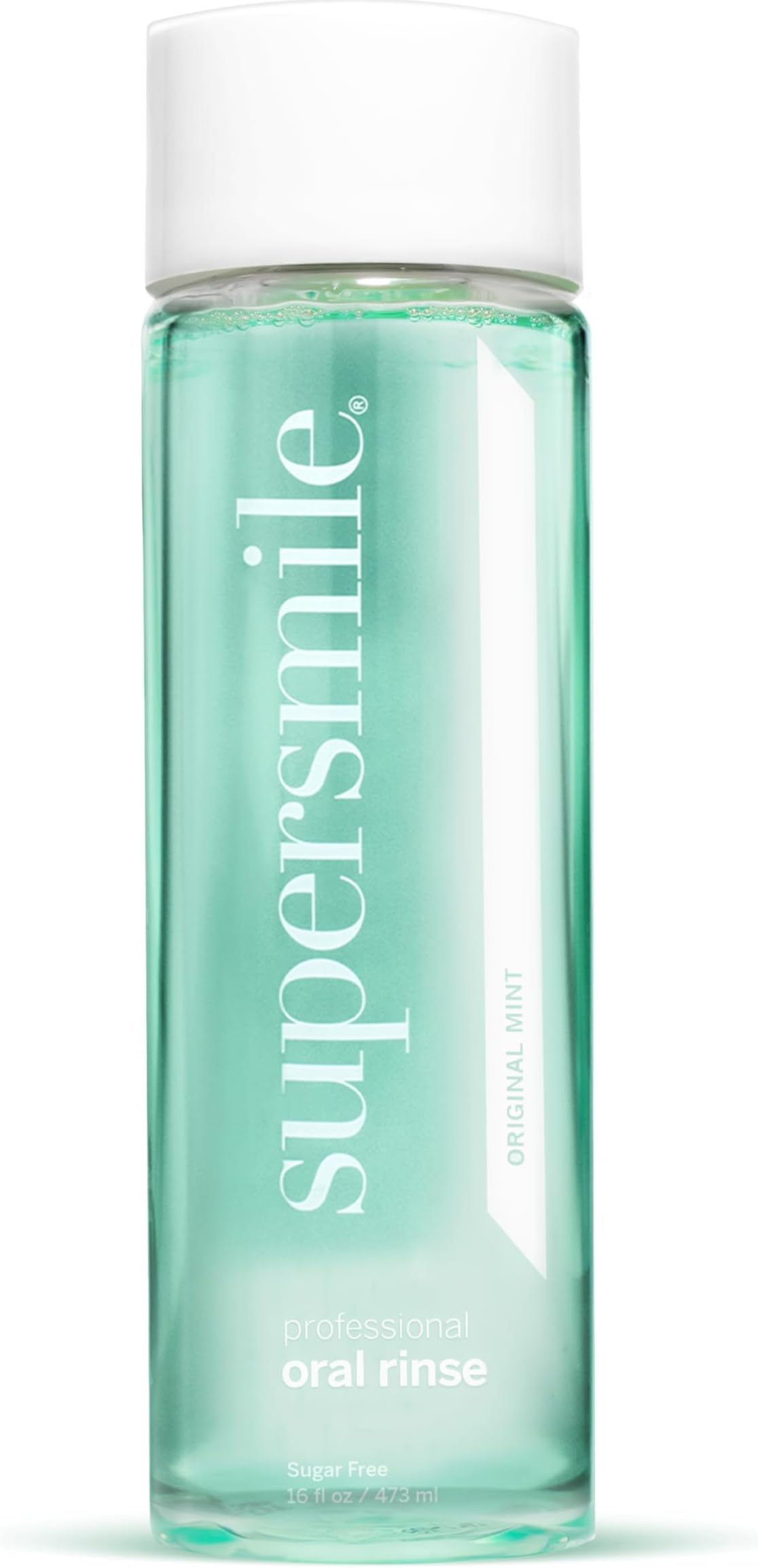 Supersmile Oral Rinse Mouthwash - Clinically Formulated Mint Flavored Sugar Free Dental Mouthwash - Fresh Breath - Anti-Germicidal - Alcohol-Free (16 Fl Oz)