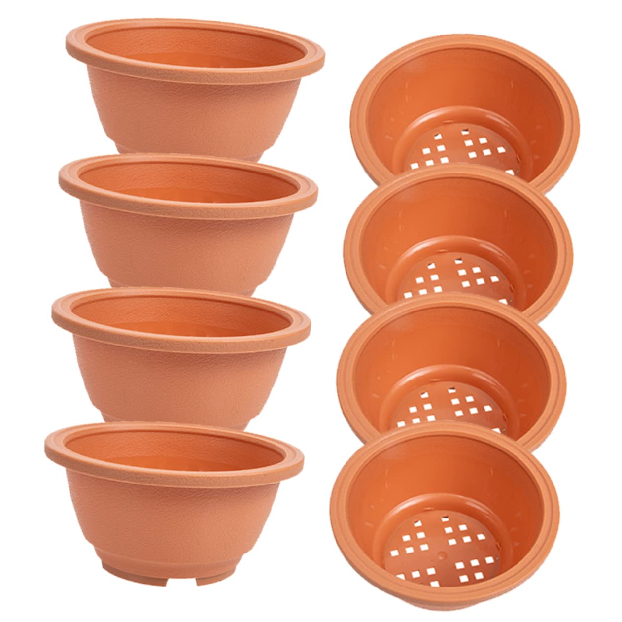 Pots de plantes plastique Outanaya de taille moyenne : jardinière intérieure extérieure