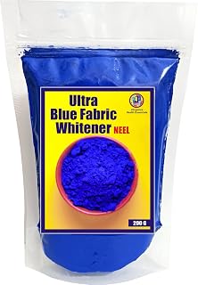 JOrganics Neel Powder Blue Natural Fabric Whitener for White and Colored Clothes | Effective, Safe, and Long-Lasting - 200gram
