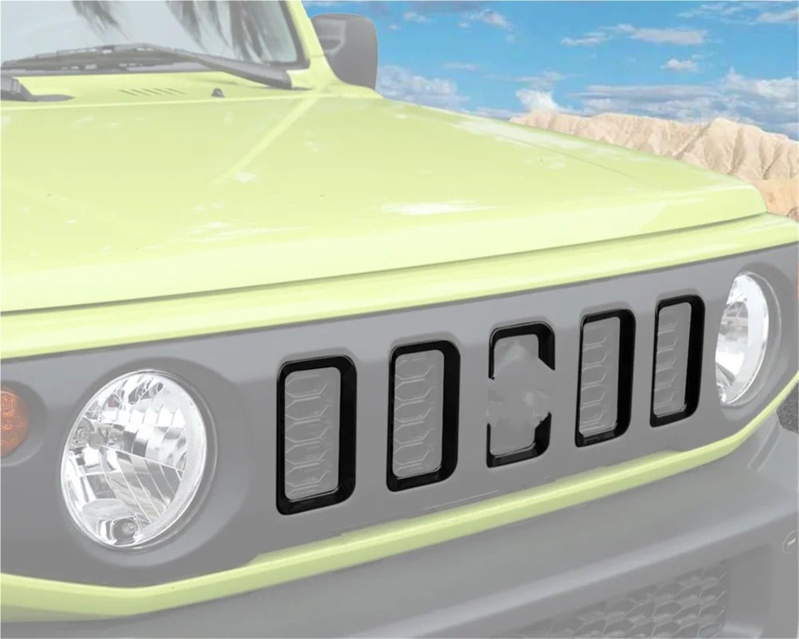 Przednia kratka wlotu powietrza do samochodu, osłona wlotu powietrza, pasuje do Suzuki Jimny JB64 JB74 2019-2023,akcesoria zewnętrzne ABS
