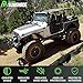 Alien Sunshade Jeep Wrangler TJ Sun Shade (1996-2006) & YJ (1987-1995) Jeep Wrangler Accessories, Full Length Mesh Sun Shade for TJ & YJ 2 Door, Blocks UV, Wind, Noise, Bikini Top Cover (Black)