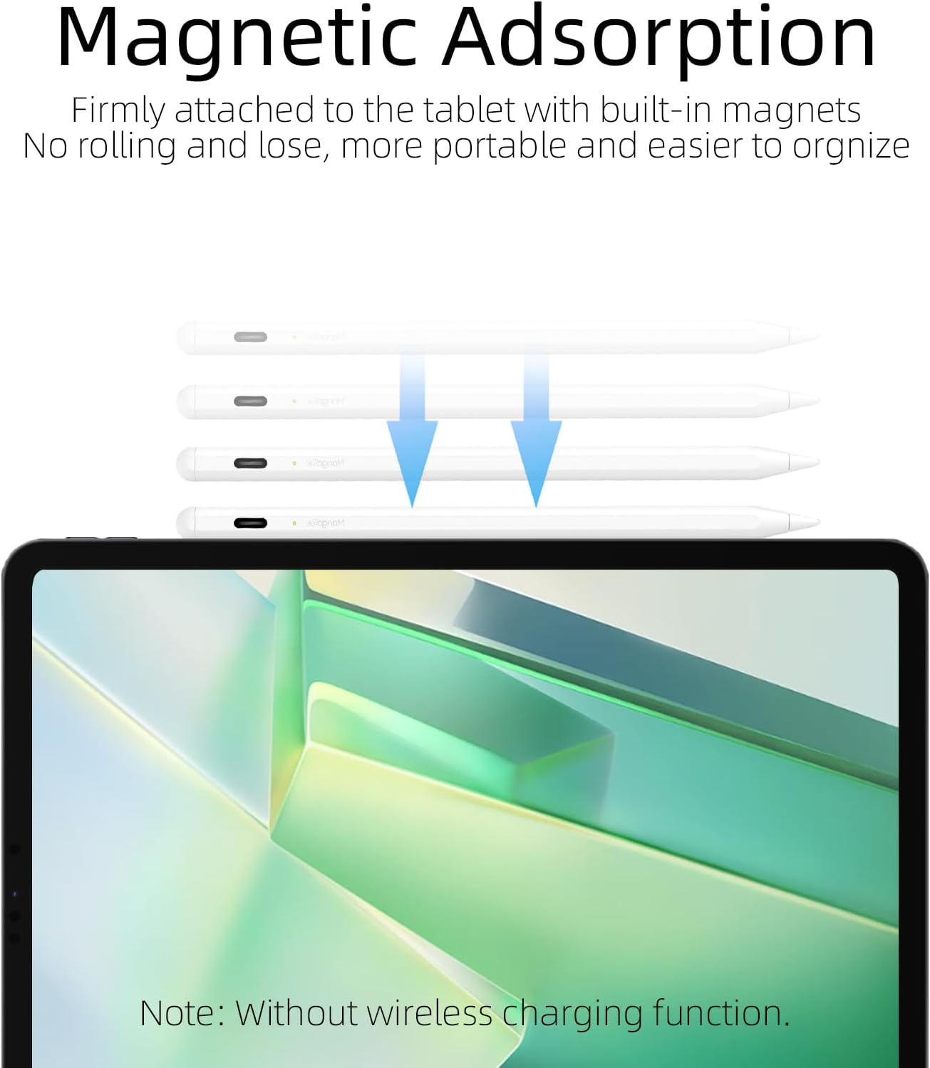 Stylus Pen for iPad 2018-2023,Apple iPad Pencil USB C with Palm Rejection, Tilt Sensitivity, Work with iPad Pro 11", iPad Pro 12.9", iPad 6/7/8/9/10, iPad Air 3/4/5, iPad mini 5/6