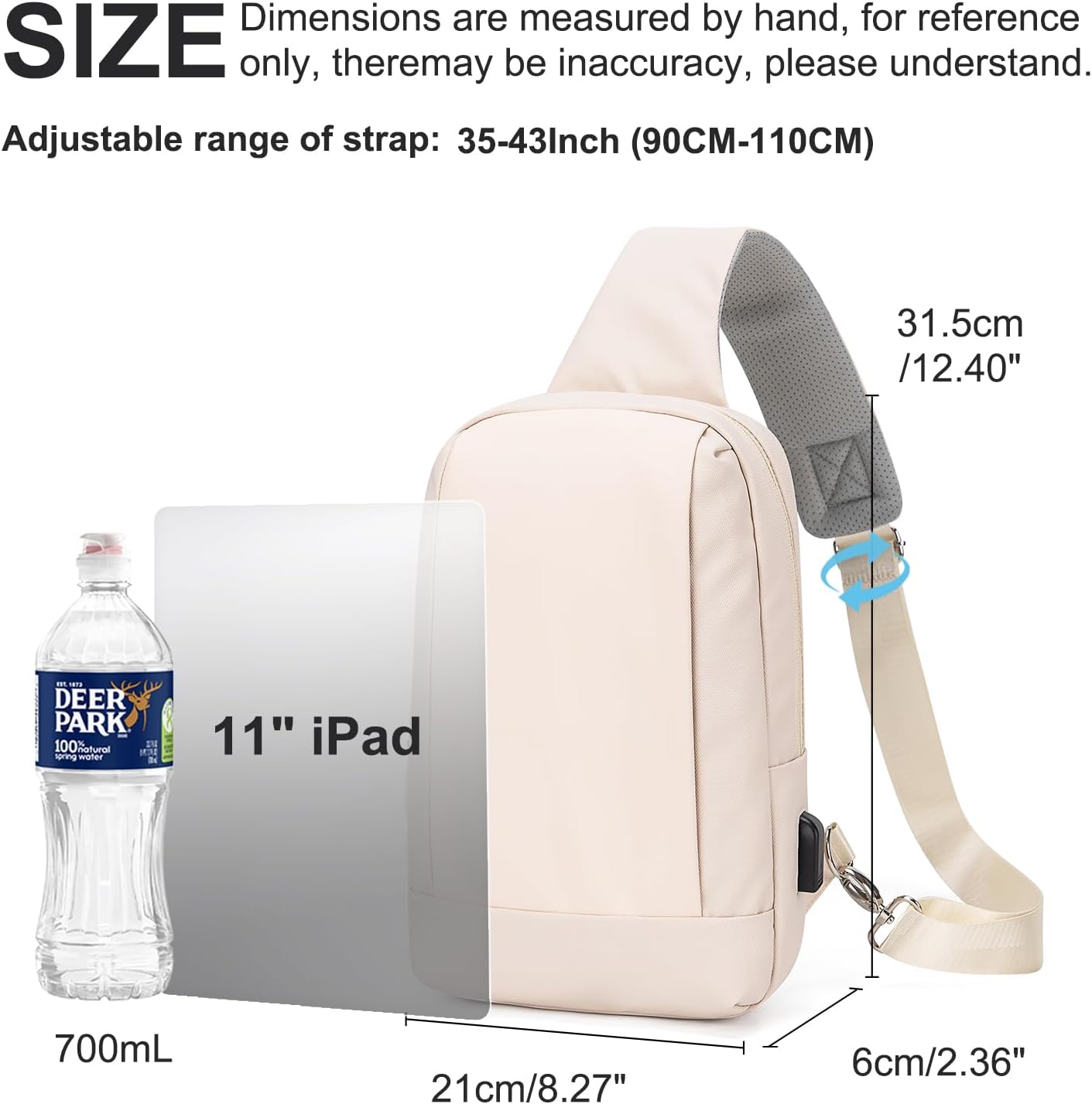 Sling Bag Crossbody Bag Men with USB Charging Port Small Messenger Bag Cross Body Shoulder Bag Sling Backpack Women