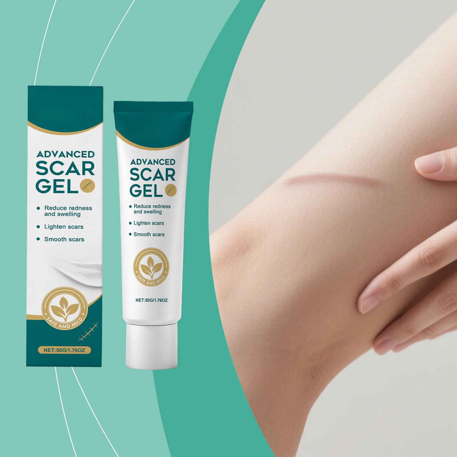 Gel de Silicona para Cicatrices - 50 Gramos Producto Para Desvanecer Marcas De Quemaduras,Nueva Crema Calmante Para Cicatrices,Para Hombres Y Mujeres, Queloides, Amantes De La Belleza, Viajeros, Rutin