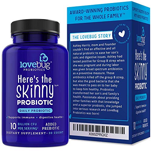 Lovebug Here's The Skinny | Helps With Constipation, Gas & Digestive Upset | Multi-Strain 10 Billion Cfu #TOP2