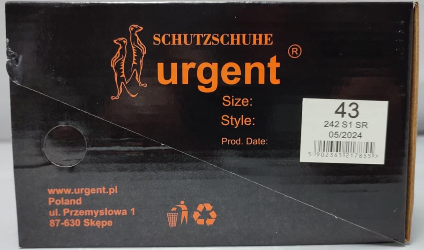 Urgent 242 S1 buty robocze, półbuty ochronne, sportowe, z siateczki, antystatyczne, oddychające, antypoślizgowe, niebieski, 43 EU