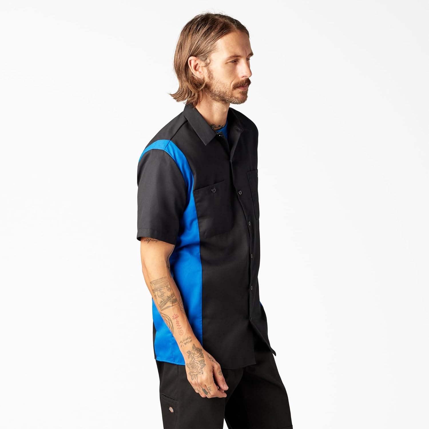 Dickies Mens Two-Tone Short Sleeve Work Shirt