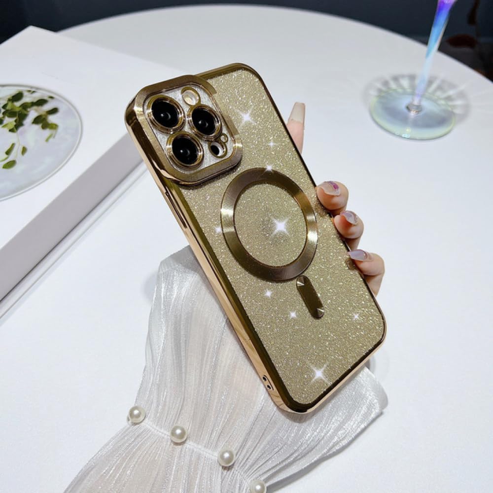 Coque souple iPhone 12 Pro dorée pour briller en soirée et au bureau