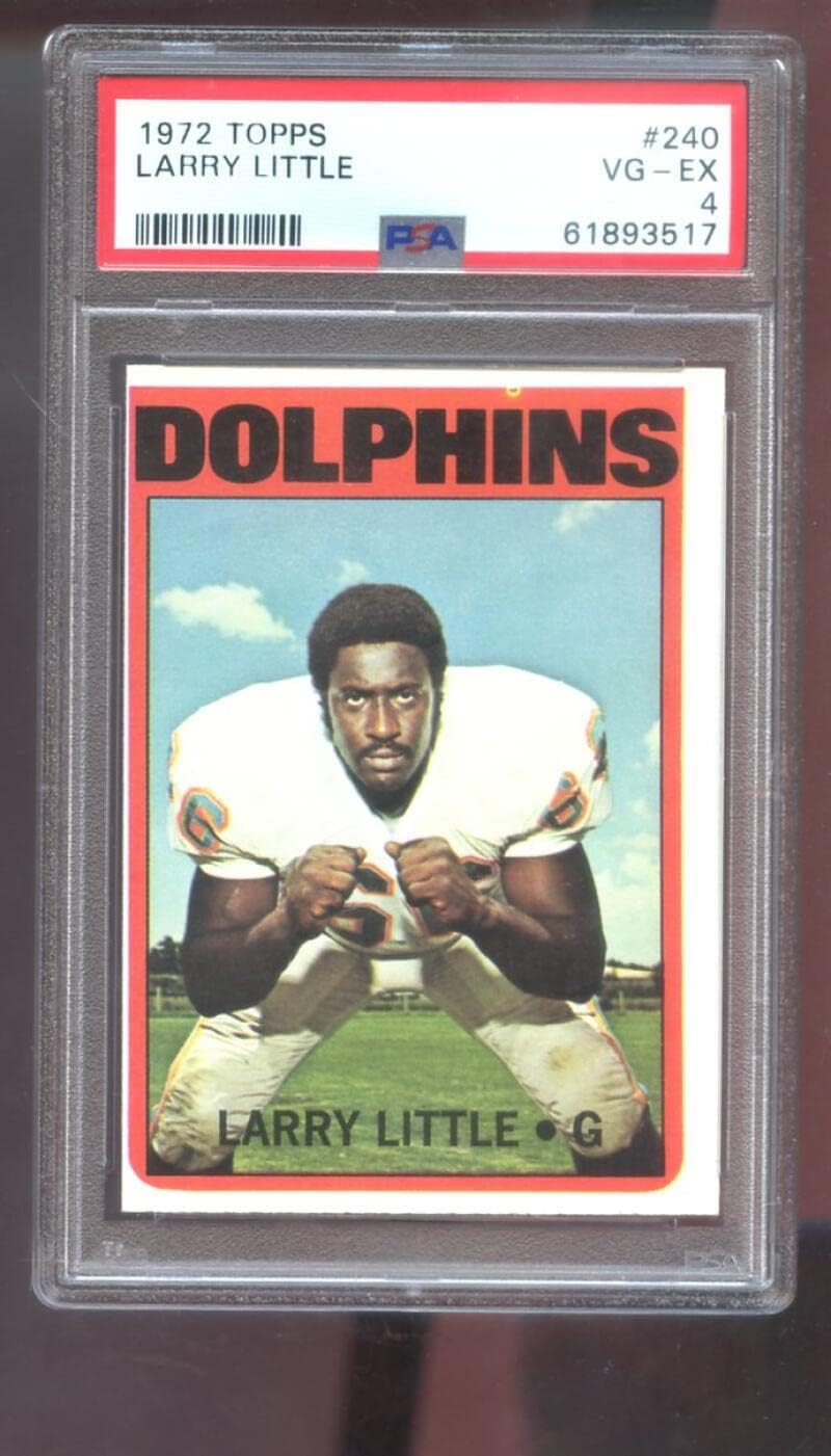 1972 Topps #240 Larry Little ROOKIE RC PSA 4 Graded Football Card Miami Dolphins