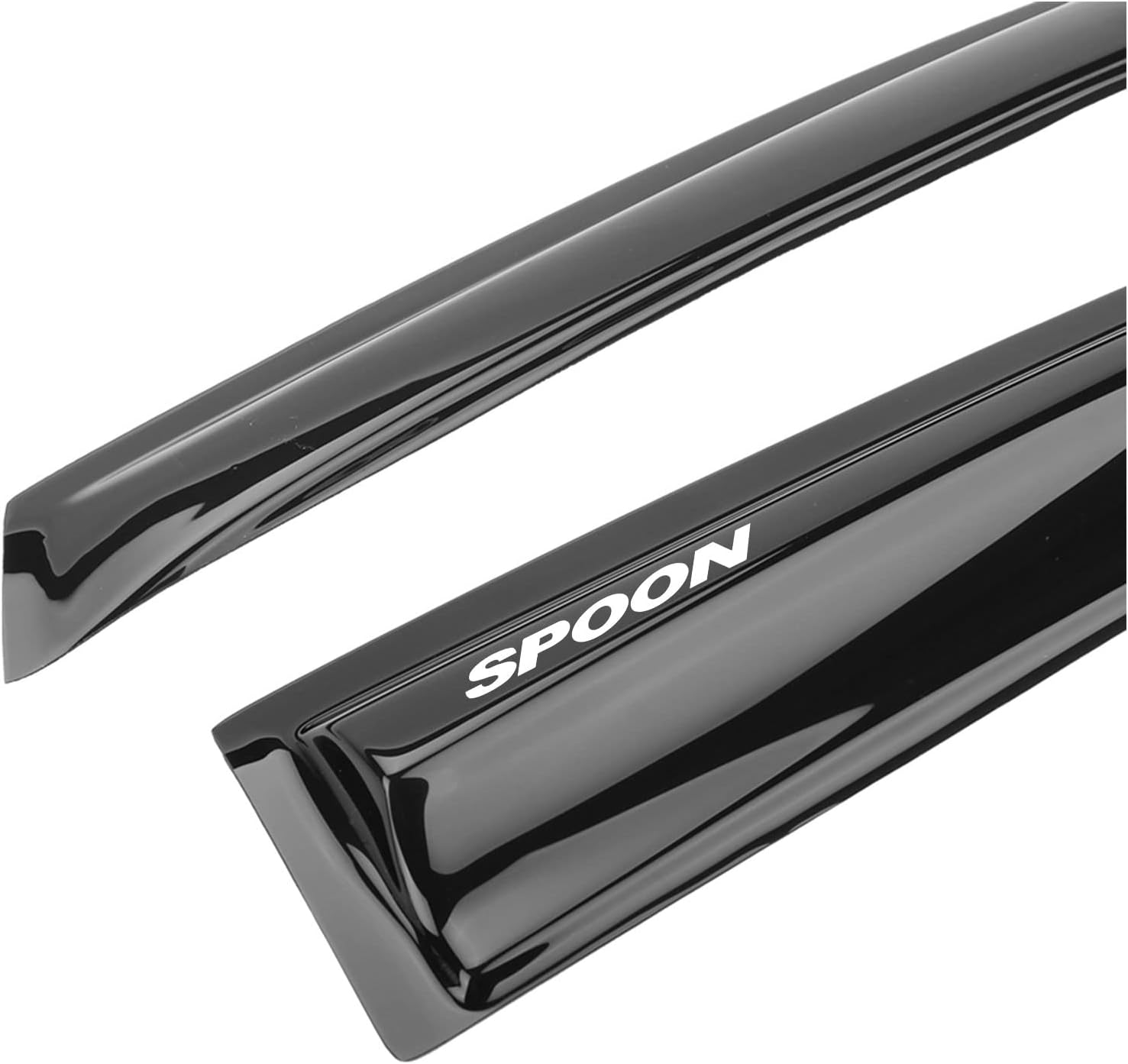 EVPROXP Window Visor Rain Guard Shade Compatible with 2006-2011 Civic Sedan 4Door, Side Window Vent Deflector, Dark Smoke Tinted, JDM Mug Tape On Style, with White Spoon