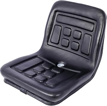Elountik Universal Black Tractor Seat with Drain Hole Thickly-Padded, Durable, Water-Resistant, and Horizontally Adjustable Replacement Seat