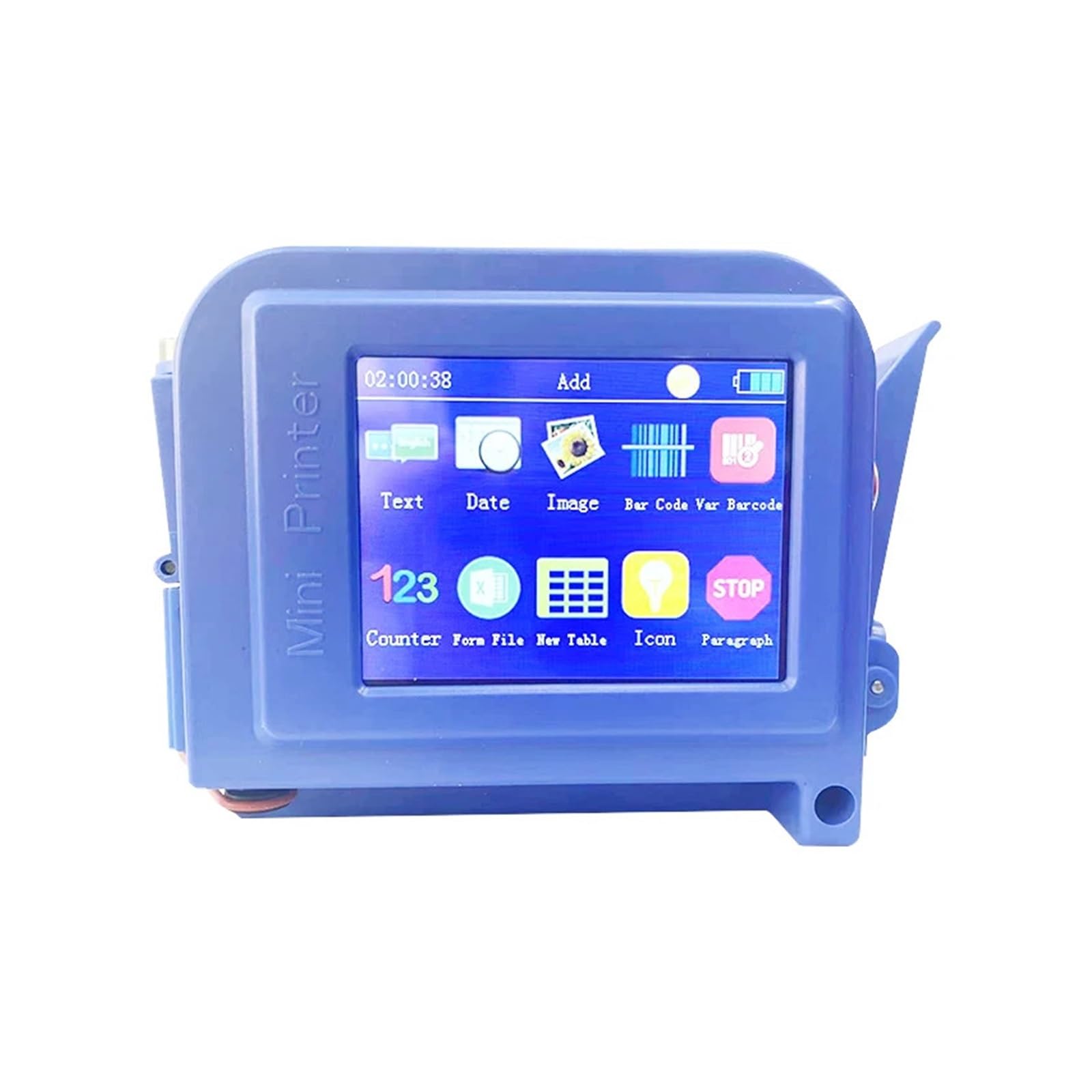 MYUYEE Portable Inkjet Printer 12.7Mm 25 Languages Portable Wood Printer Expiry Date On Any Surfaces