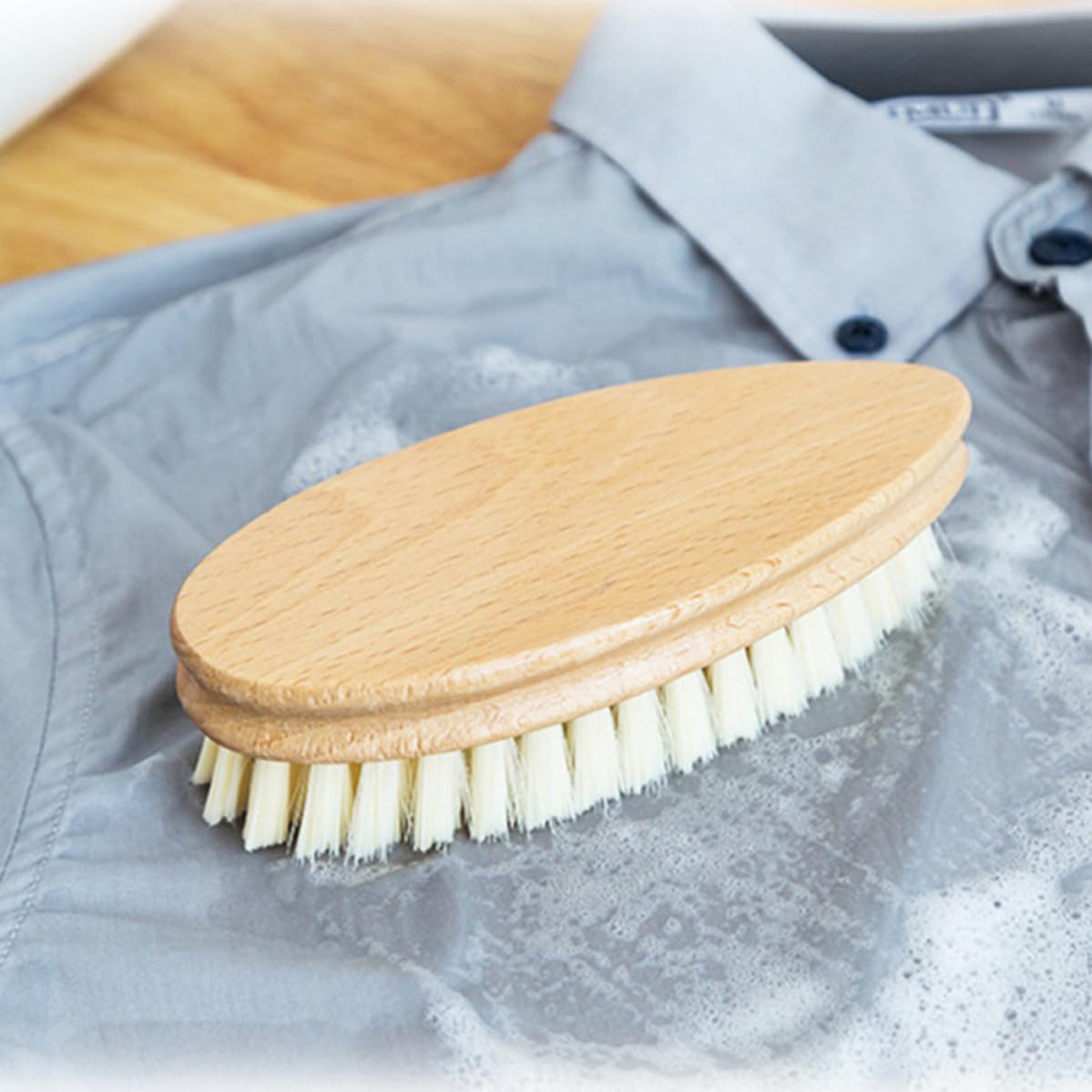 Soft Bristle Shoe Brush Multi Functional Beech Fiber Cleaner