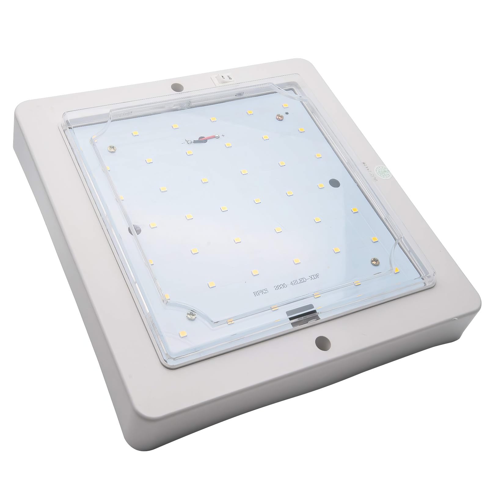 12V-24V LED RV lámpara de techo para caravana camping-Car barco, 9W luces de techo lámpara de techo LED blanco cálido