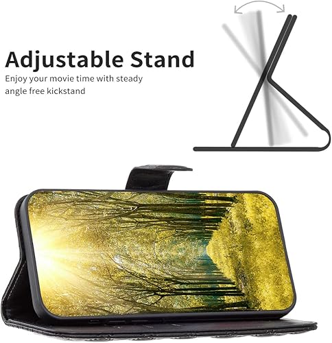 Vista 11 de Case for Xiaomi Redmi Note 10 4G/Note 10S,Rhombus Lambskin Pattern Premium Leather Wallet Kickstand Flip Case Magnetic Clasp Cover Blue