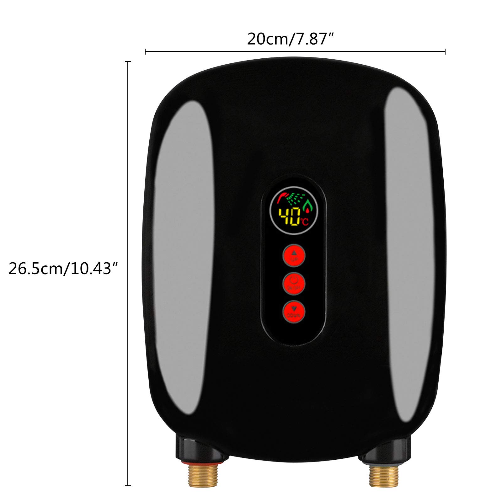 Scaldacqua elettrico, istantaneo a parete, 6500 W con touch screen IPX4