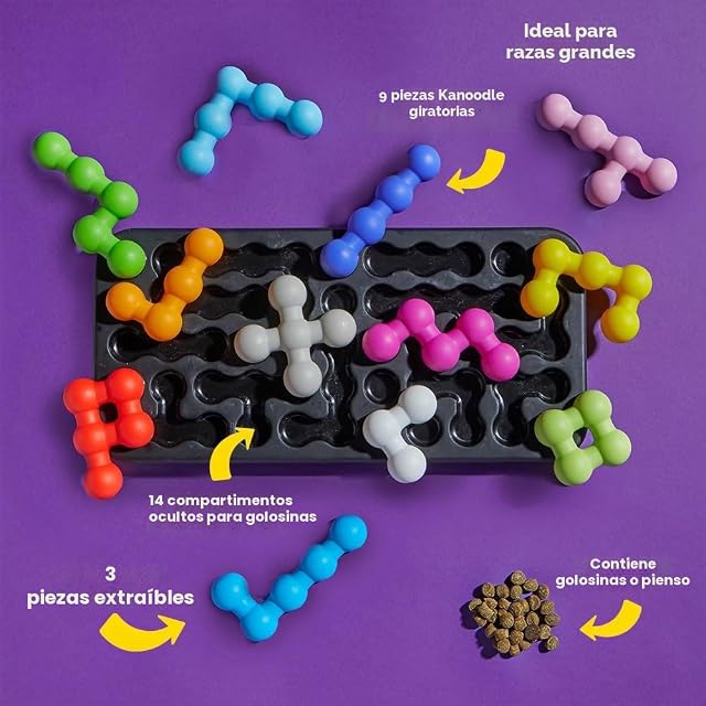 Foto 2 de 6 de Brightkins Kanoodle Dog Edition Large - Juguete rompecabezas dispensador de premios para perros grandes