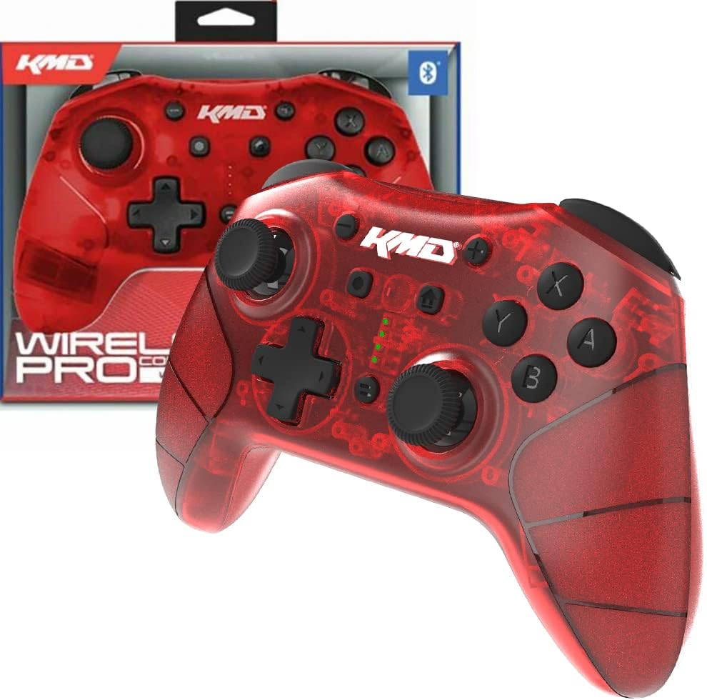 KMD Bluetooth Wireless Pro Controller For Switch - Red (Nintendo Switch)