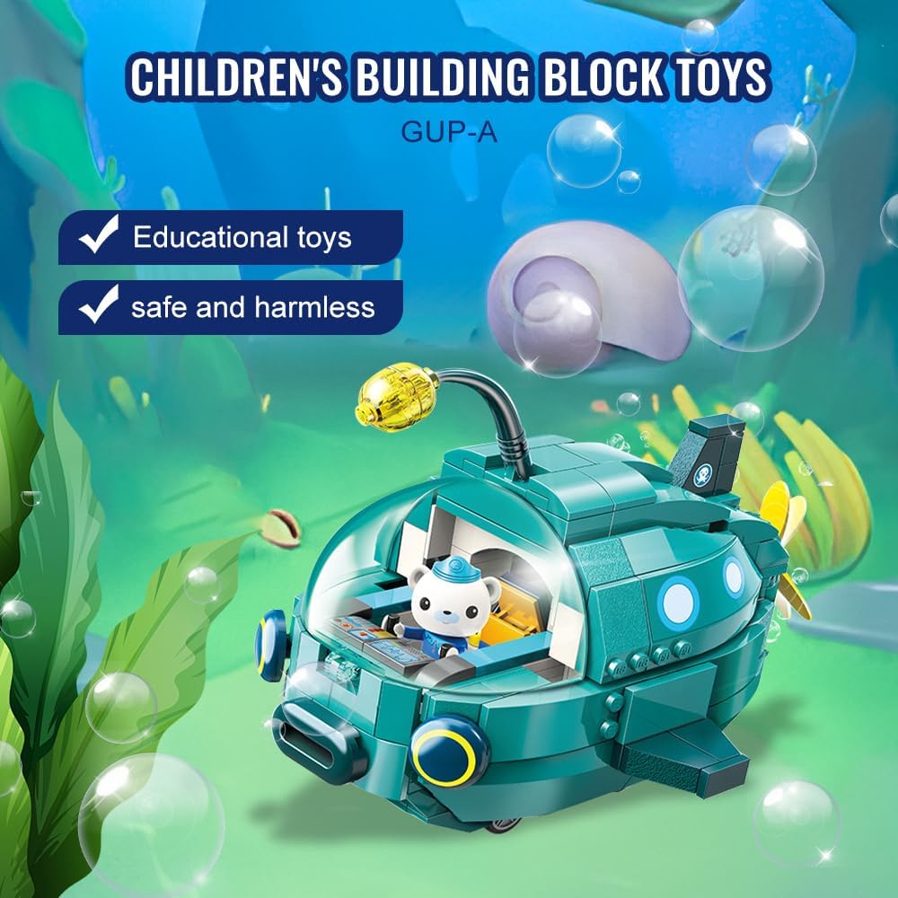 323 PCS Ocean Adventure GUP-A Deluxe Vehicle Playset with Barnacles Figure, Building Block Set for Kids Age 6+ (3703)