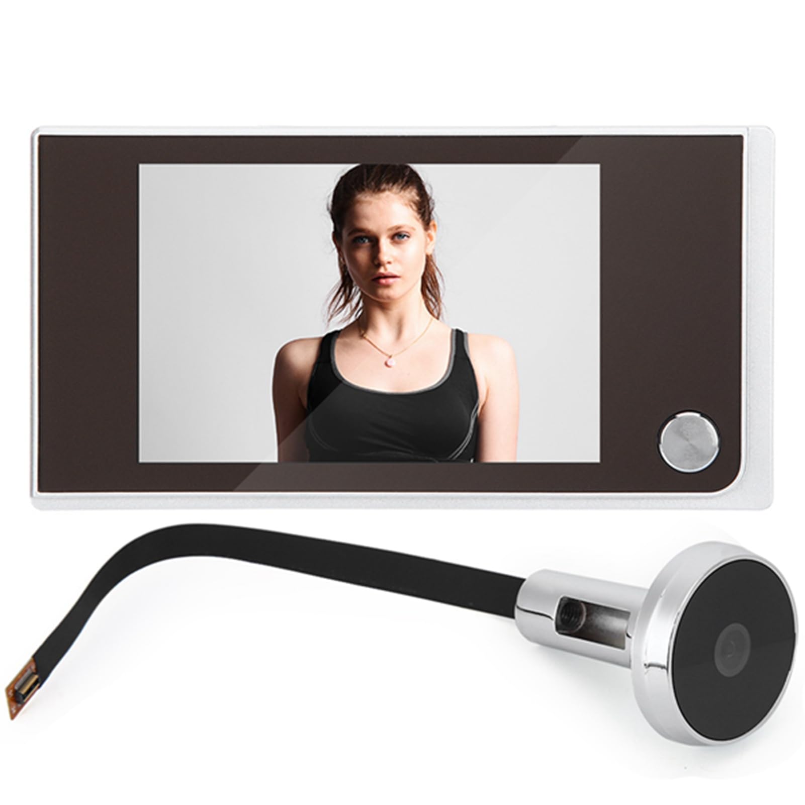 Generic Widz Peephole 3,5-calowy LCD 120 Stopni Cyfrowy Dzwonek do Drzwi Ultra-cienki do Ulepszonego Domu