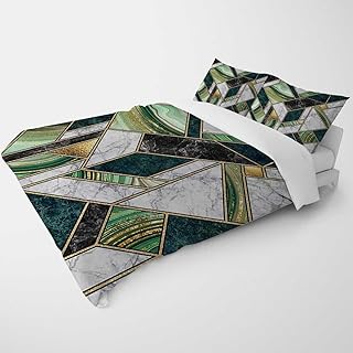 YANFENQI California King Size Boho Duvet Cover Marble Texture Printed Geometric Camping Themed Bedding for Kids Teens Adults (California King,104
