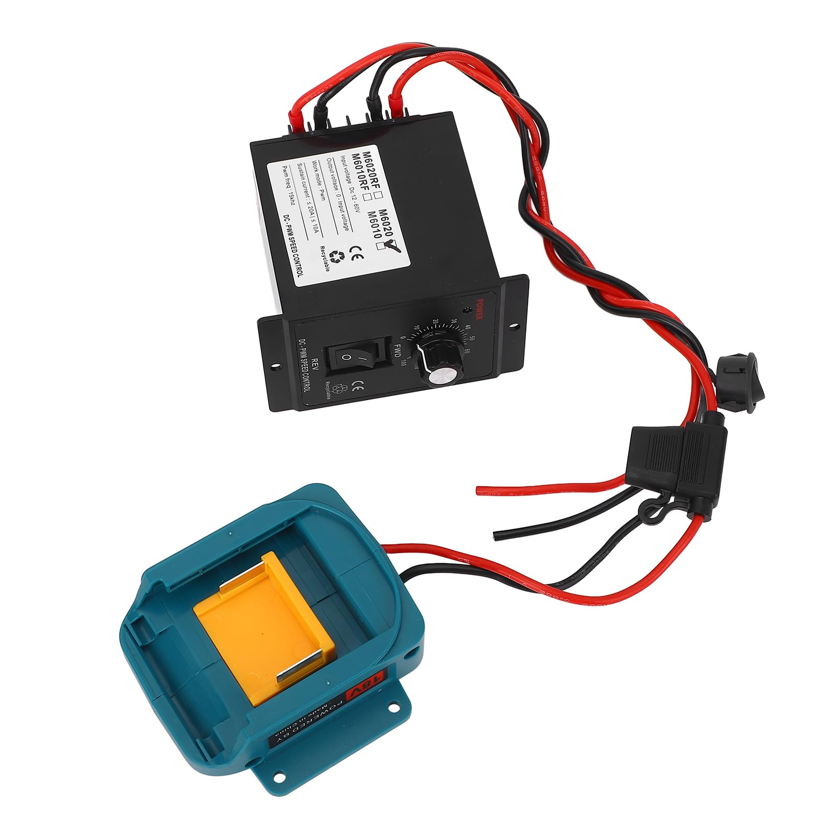 Adattatore Batteria Kit Controller velocità Motore, Interruttore