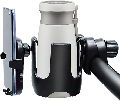 Mic Stand Cup Phone Holder 2-in-1 Beverage Device Accessory for Dance Studios Bands Symphonies Opera Rehearsals Stage Performances Music Stands Drum Racks All Stand Types