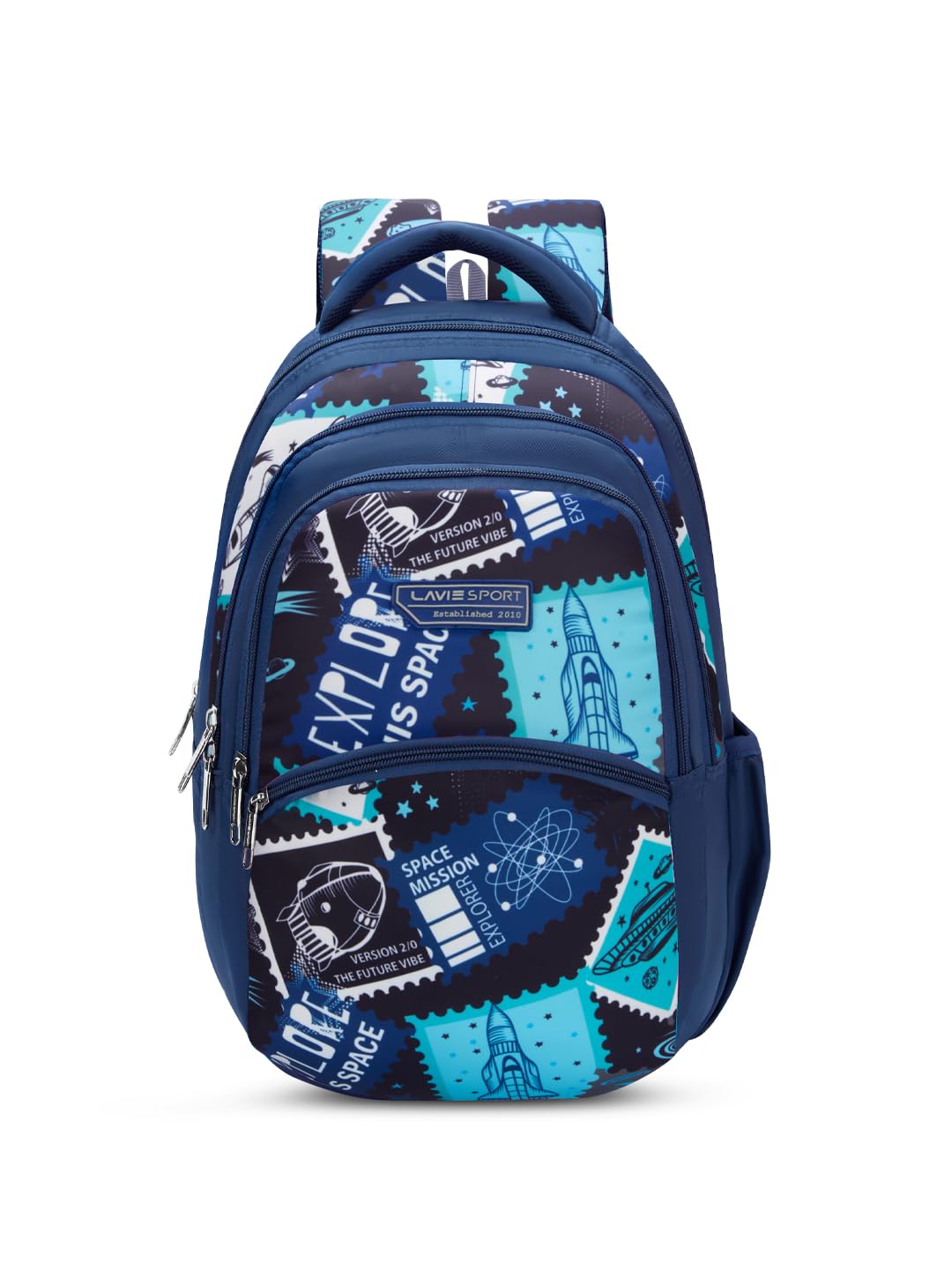 Spaceship 30L Navy Backpack |Organizer & Bottle Holder |Gift for Men, Women, Boys, Girls | Laptop Sleeve for School & College-image-37