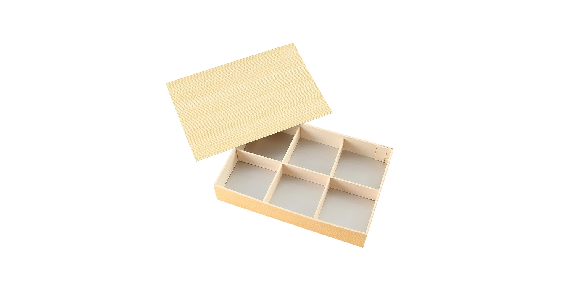水屋蔵出し！✴︎ 新品・未使用・松花堂・お弁当箱・5 個セット ✴︎ Amazon | お弁当箱 折箱 豪華に演出 松花堂・大 6仕切り 10個