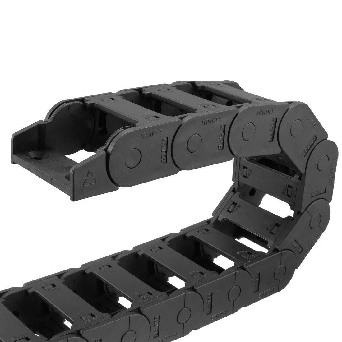 CNC Machine Cable Chain Uxcell R55 Cable Drag Chain 1M Long - 25x77mm ...