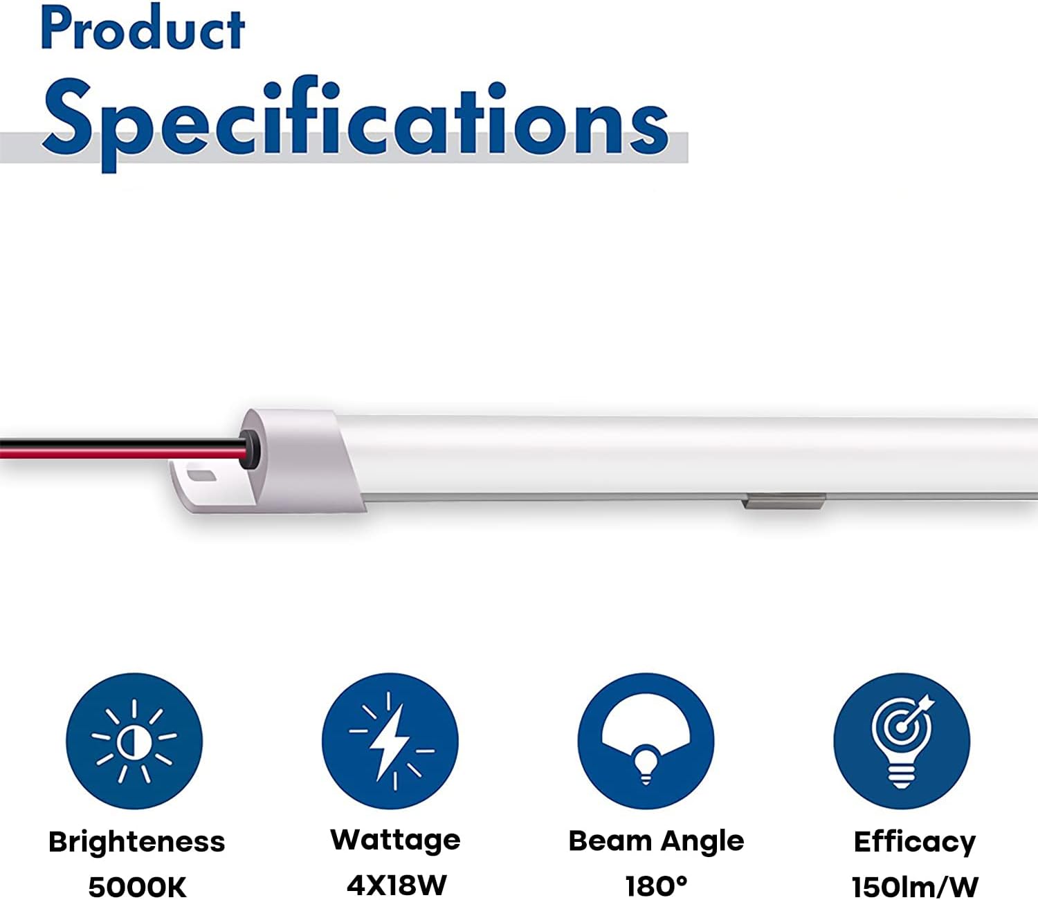 2Pack 4FT Magnetic LED Troffer Retrofit Kit, 72W, 150LM/W Super Bright, 5000K Daylight White, 2x4 Panel Light Tube Retrofit Kit, 0-10V Dimmable, Fluorescent Replacement, Frosted, Easy Install