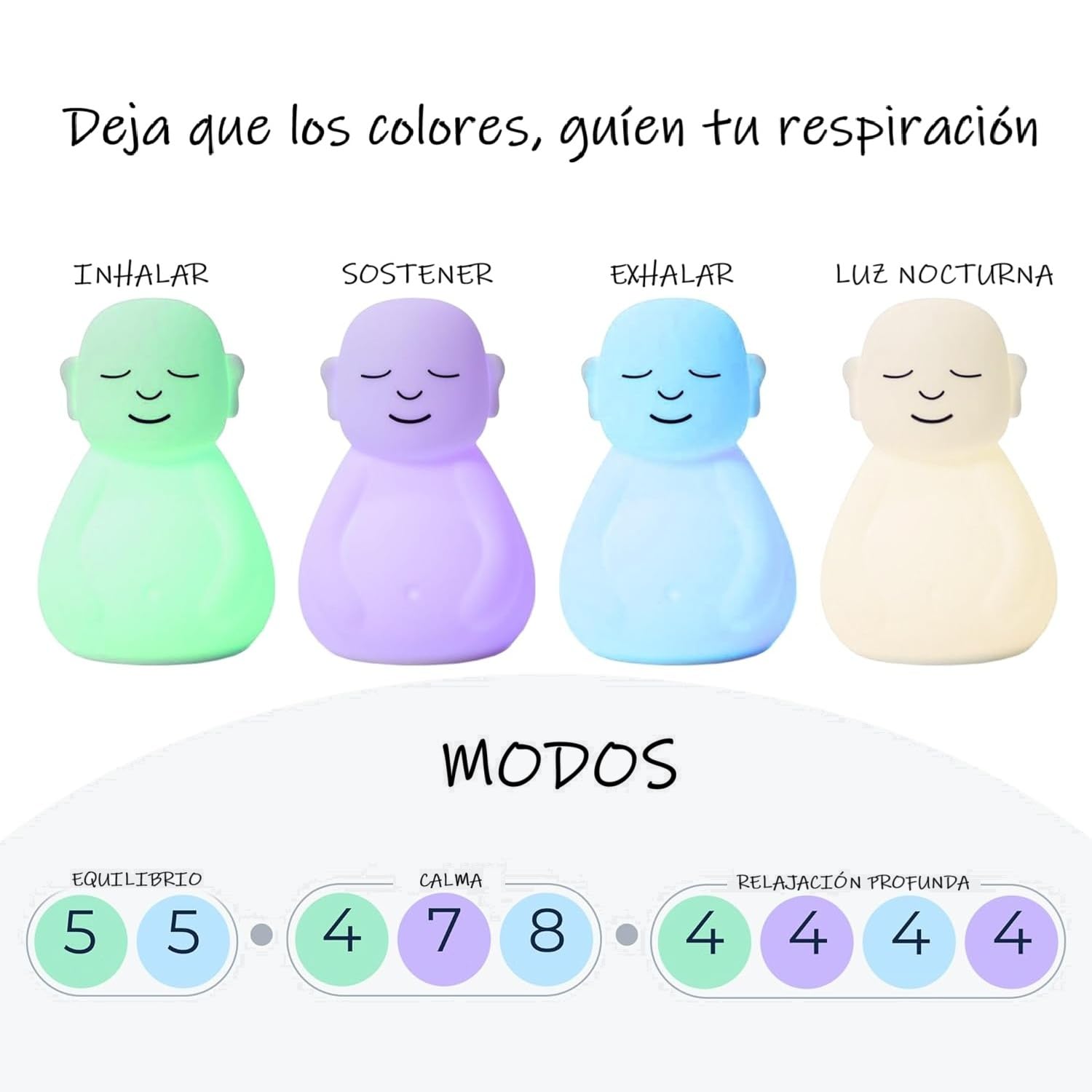 Lámpara ANTIESTRES Zen para Relax y Meditación guiada - Alivia estres, ansiedad y calma tu mente - Antiestres adultos para atención plena. Fidget toy. (BLANCO) | Apoyo para relajación y reducción del estrés.