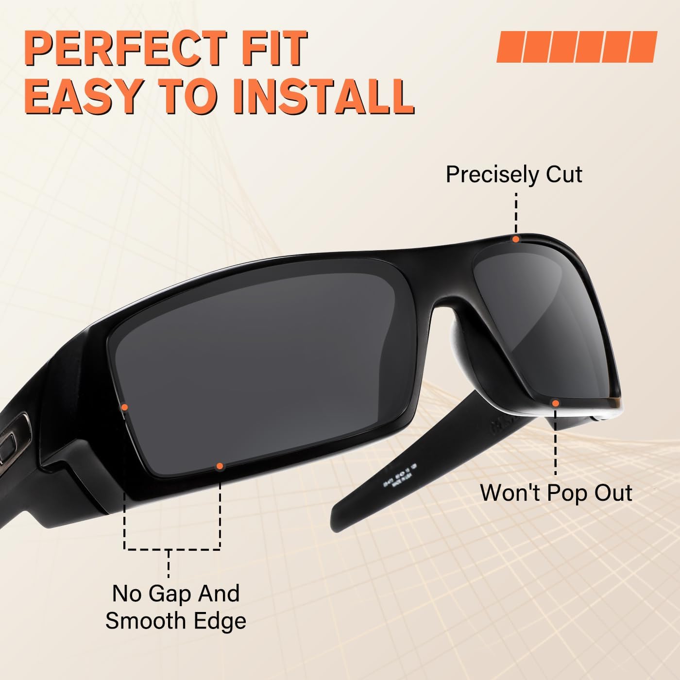 1.5MM Premium Polarized Replacement Lenses for Oakley Gascan OO9014 60mm Sunglasses