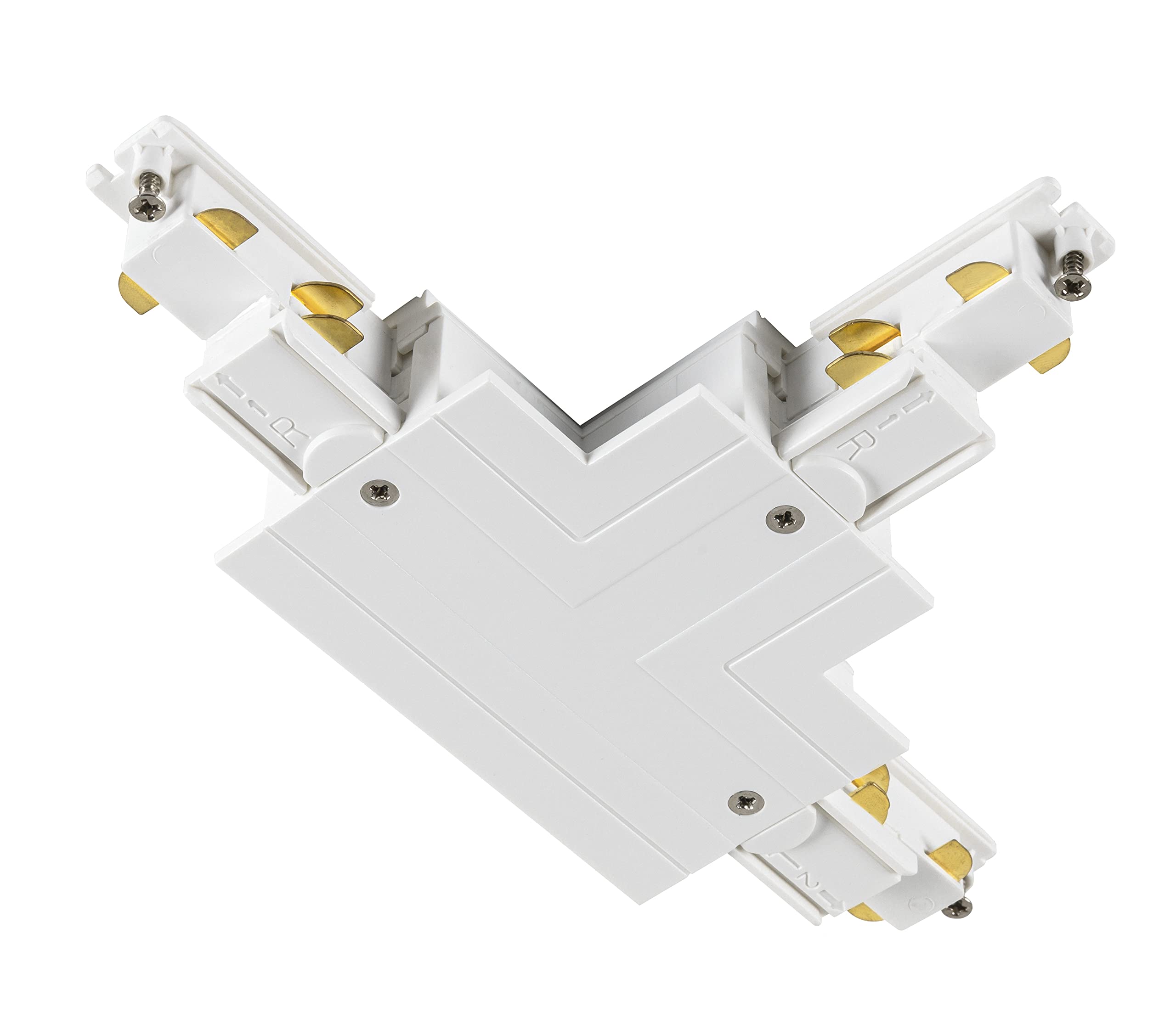 Connecteur en T S-TRACK blanc haut de gamme pour l'éclairage architectural triphasé