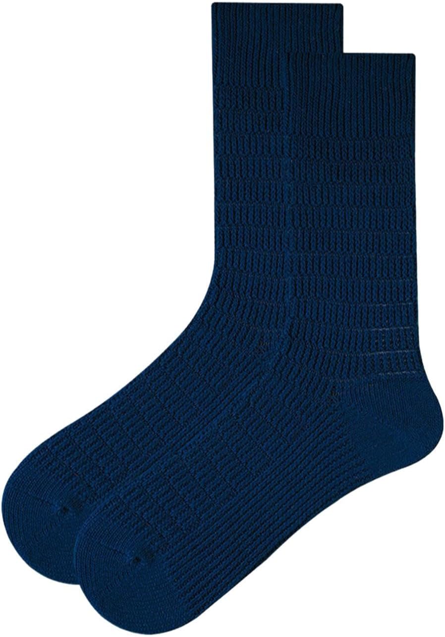 10 Pairs - Women's Autumn/Winter Korean Solid Color Medium Socks Japanese Style Stacked Socks