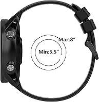 Vista 3 de TopPerfekt Correa para reloj Garmin Forerunner 955 – Correa de repuesto de silicona suave para reloj inteligente 955 compatible con mujeres y hombres