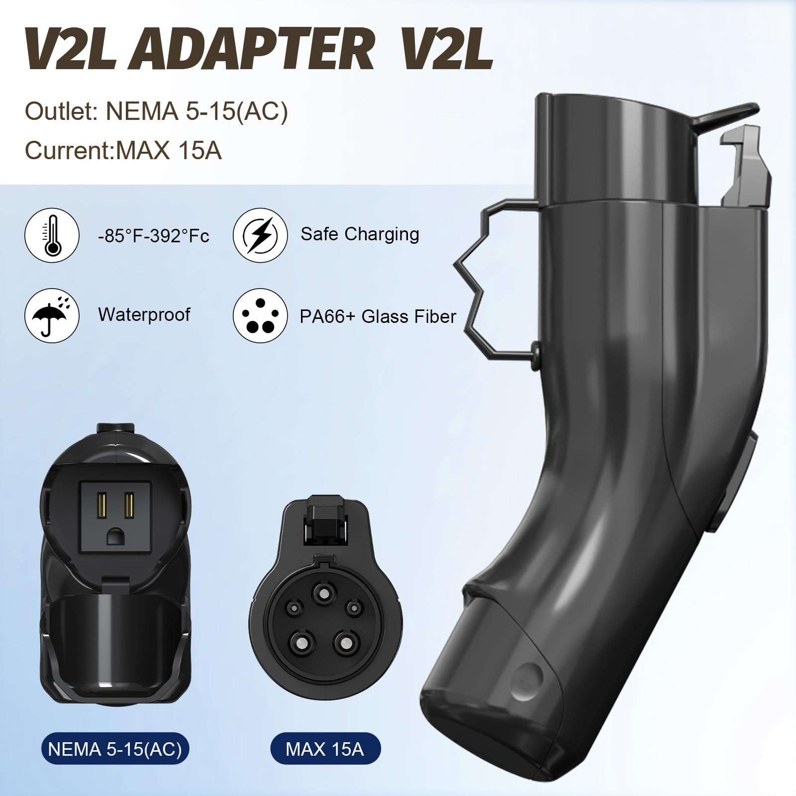 ev Kia & Hyundai V2L-adapter, 3,5 kW 16 A 220 V voor voertuig naar last, compatibel met IONIQ 5, IONIQ 6, Kona EV, Kia EV6