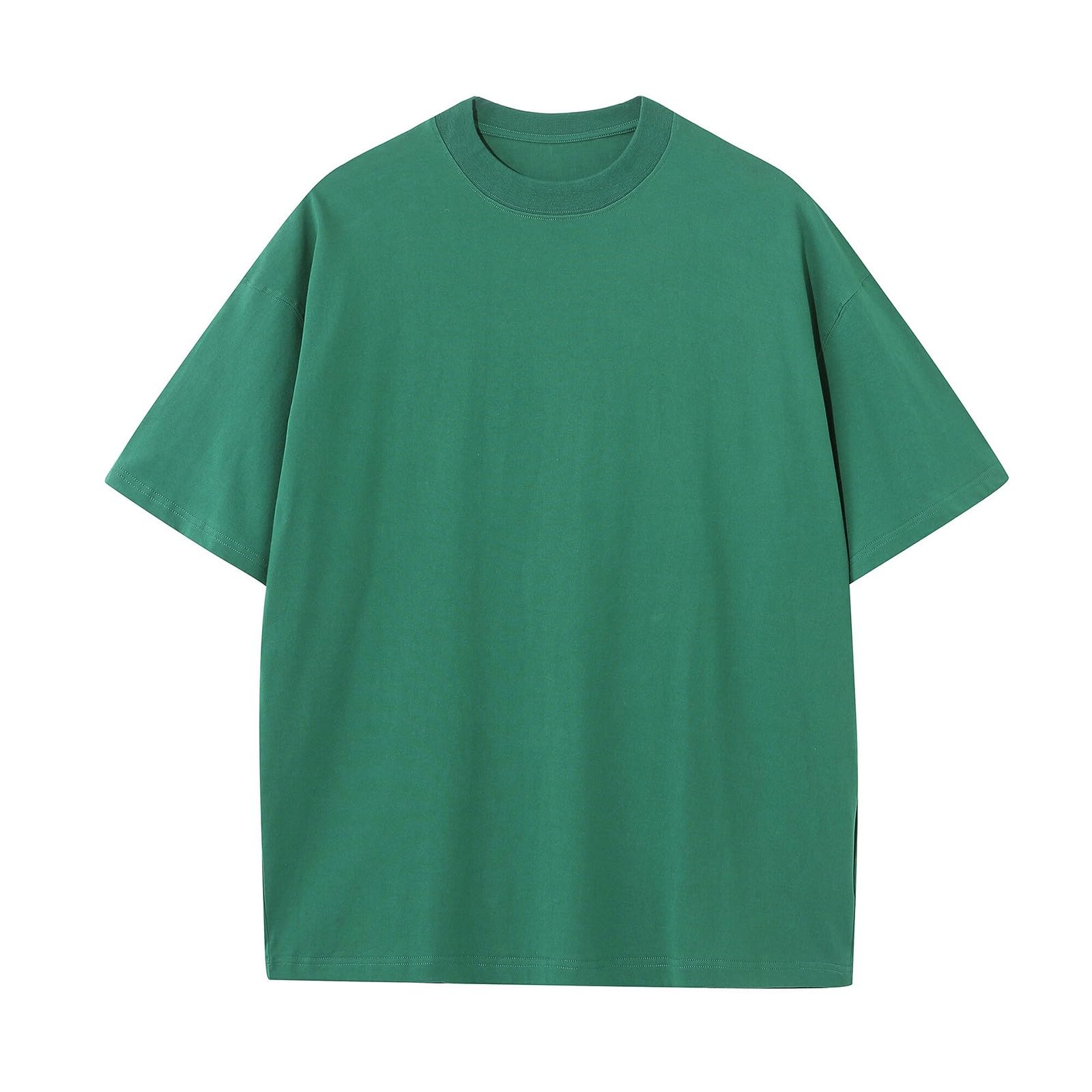 T-shirt dla mężczyzn UK solidny top z okrągłym dekoltem z prostym obszyciem i oddychalnością Męski sportowy krój warstwy bazowe i ubrania do pracy i biura