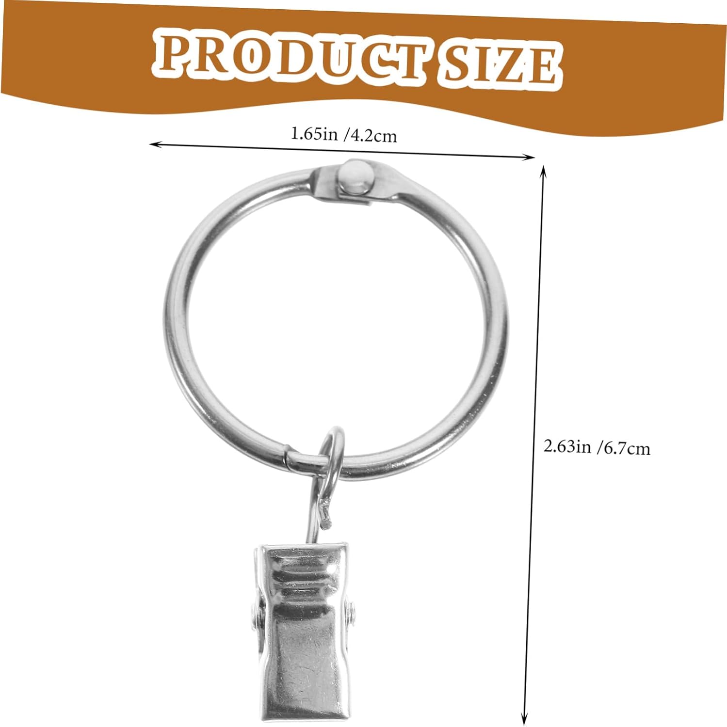 Luxshiny 50pcs Curtain Clips Ring Hooks Easy to Clean and Space-Saving for Bath and Drapery
