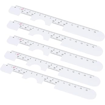 Healifty Optical Pd Ruler Plastic Pupil Distance Meter Portable Measuring Tool for Glasses Adjustment and Eye Testing 6.9 Inch Precise Pupil Tape Measure