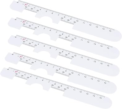 Healifty 10Pcs Pupillary Distance Ruler - Professional Optical PD Ruler for Precise Eye Measurement | Clear Optometry Tool & Dispensing Device for Glasses | Durable Plastic Scale for Home & Clinic Use