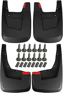 A-Premium Set of 4PCS Mud Flaps Splash Guards Mudguards Mudflaps with Hardware Compatible with Ram 1500 2019-2022 Pickup (Without Fender Flares), Front and Rear (Driver and Passenger Sides)