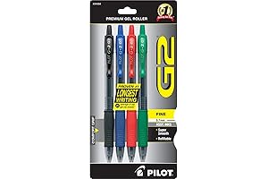 Pilot G2 Premium Gel Roller Pens: Enduring Writing Excellence for Red, Green, and Blue Hues
