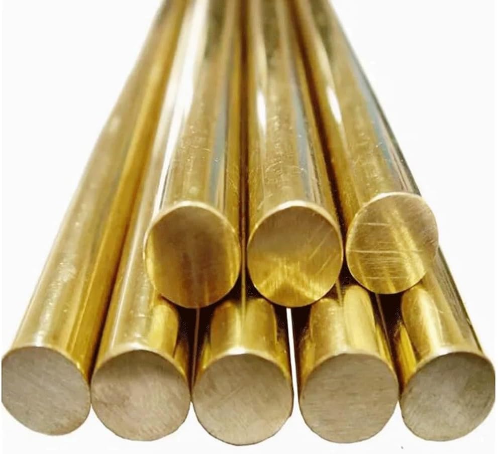 Solid Brass Round Bar Rods Lengh 500mm, for DIY Electronics Material Wire Tube Modelmaking Rods(8mm)