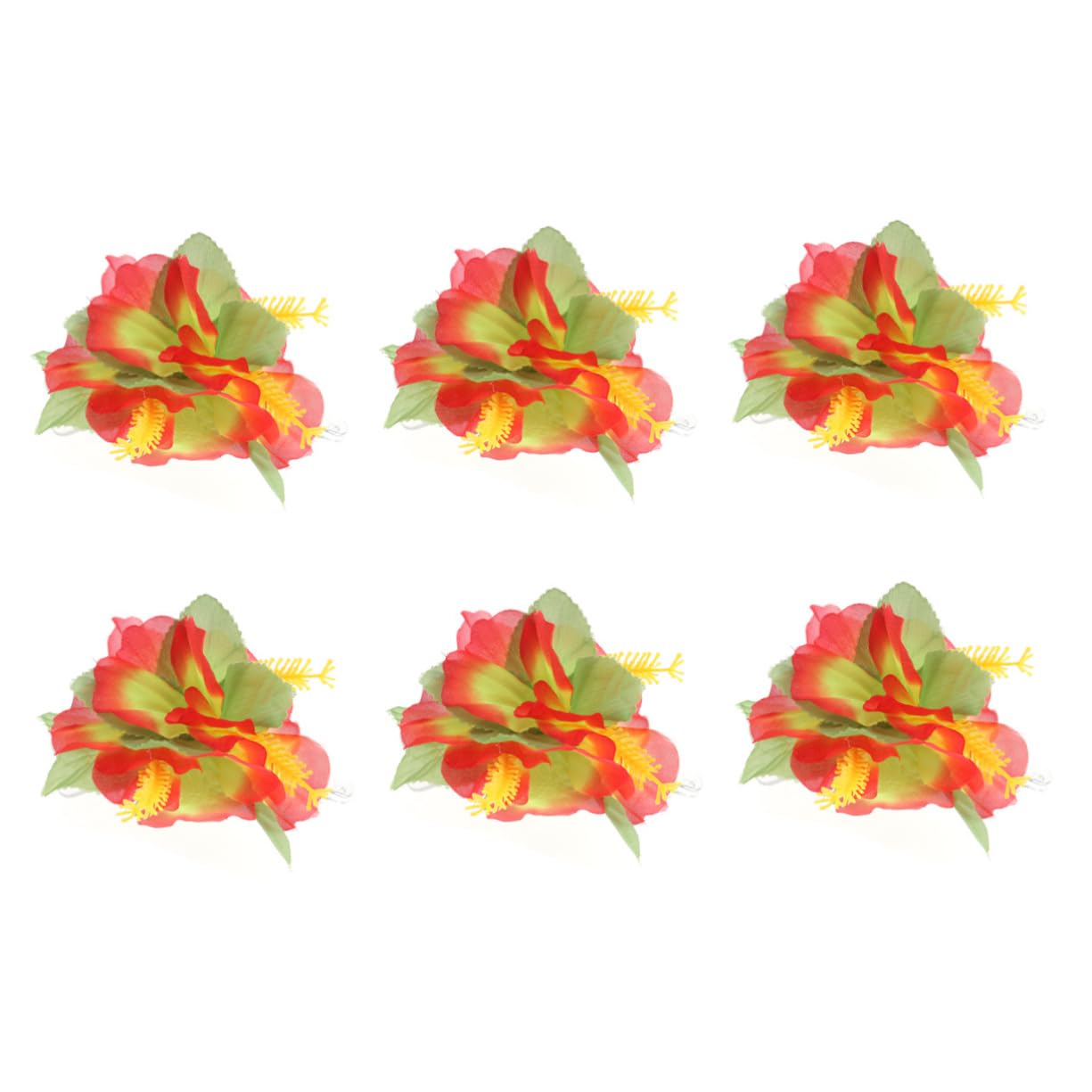 MAGICLULU 18piezas Horquillas De Flores Para Novias Tocados De Naranja De Playa Accesorios De Cabello Tropicales Para Mujeres