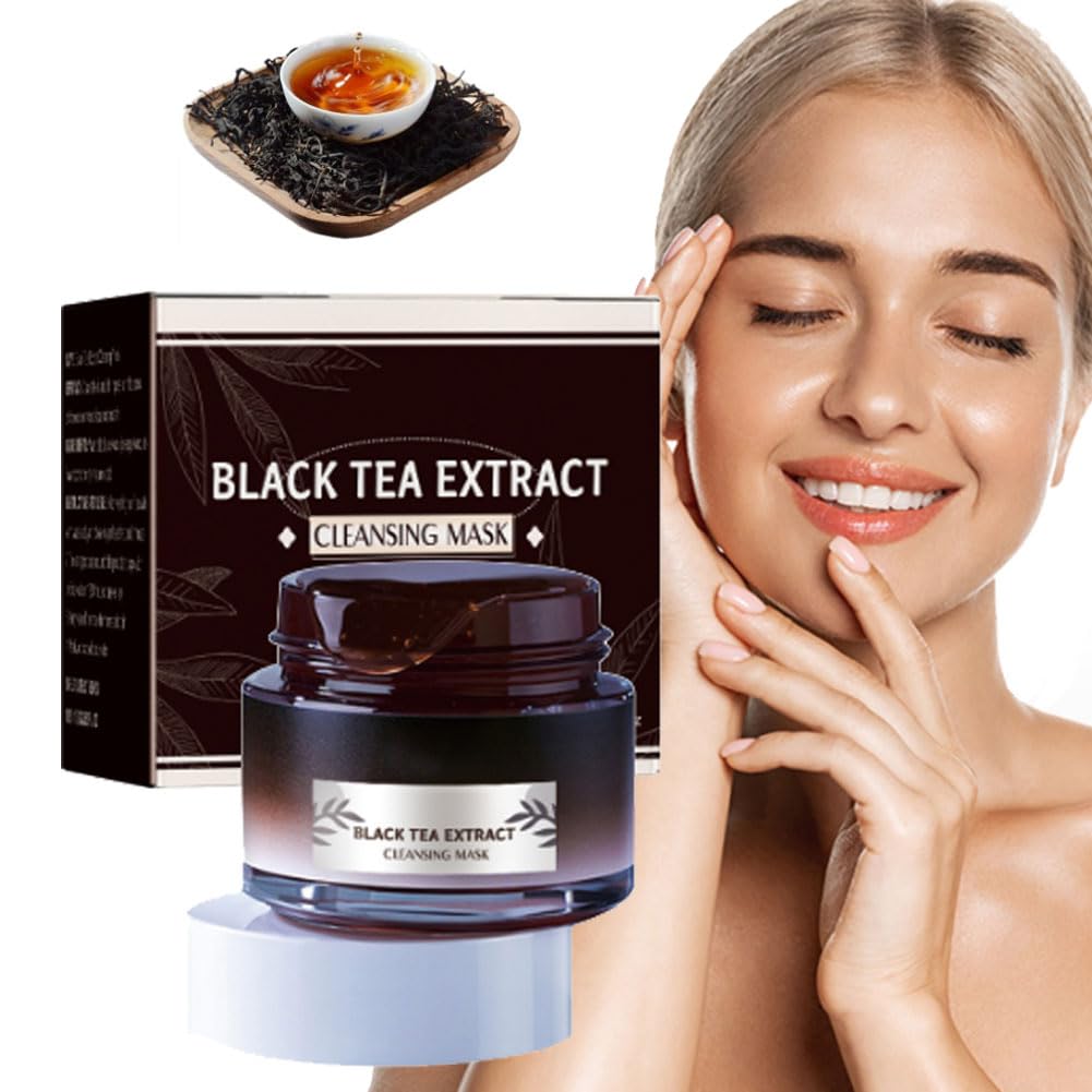 Black Tea Mask, Black Tea Peel Face Off Mask, Black Tea Skinning Peel Off Mask, Black Tea Extract Cleansing Mask, Poreless Deep Cleanse Face Mask for Blackhead Remover and Face Care (1pcs)