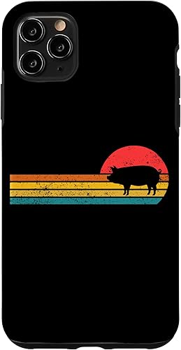 Vista 31 de iPhone 12 mini Retro Vintage Sunset Cute Show Pig Lover Case