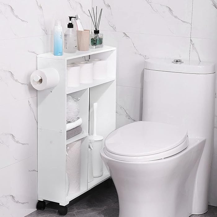 Buy AmazerBath Bamboo Small Bathroom Storage Standing Toilet