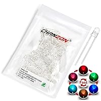 Vista 30 de CHANZON 100 luces de diodo LED UV púrpura de 0.118 in (violeta transparente redondo transparente DC 3 V 20 mA) iluminación brillante bombillas